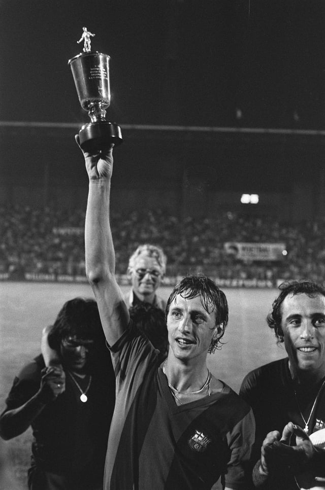 Cruyff played for Barcelona from 1973–1978