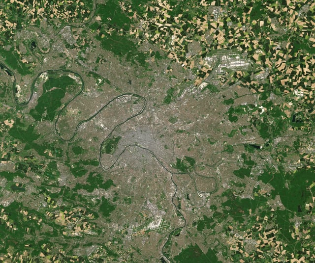 Satellite image of Paris by Sentinel-2