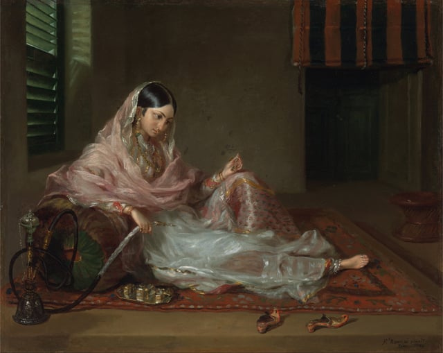 A Bengali woman wearing muslin in Dhaka in 1789