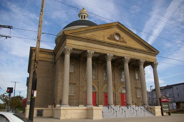 Originally built in 1905 as the Jewish Temple B'nai Jeshurun, this building on Cleveland's East Side, today known as the Shiloh Baptist Church, now serves the African American community.