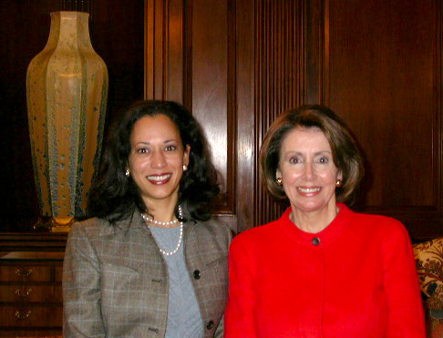 Harris with Congresswoman Nancy Pelosi, 2004