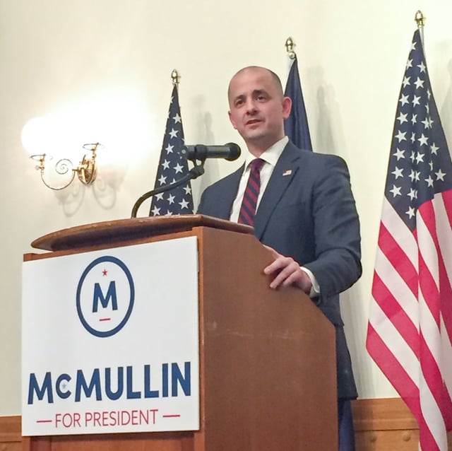 McMullin campaigning in Provo.