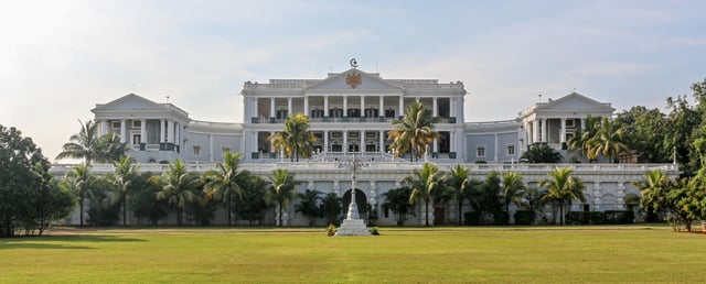 The Falaknuma Palace, constructed by the Paigah family, was inspired by Andrea Palladio's villas.