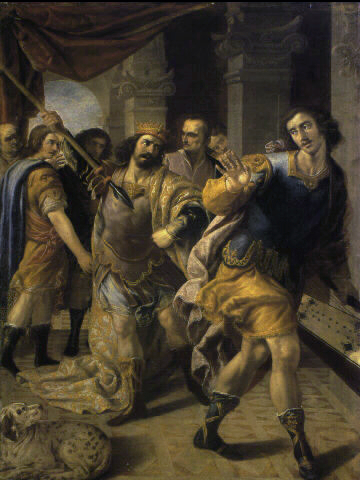 Saul threatening David, by José Leonardo