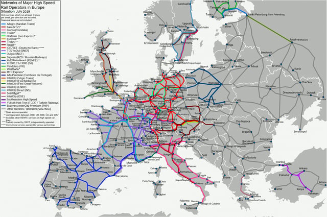 Europe's high-speed rail system, TGV Lines are Available in France