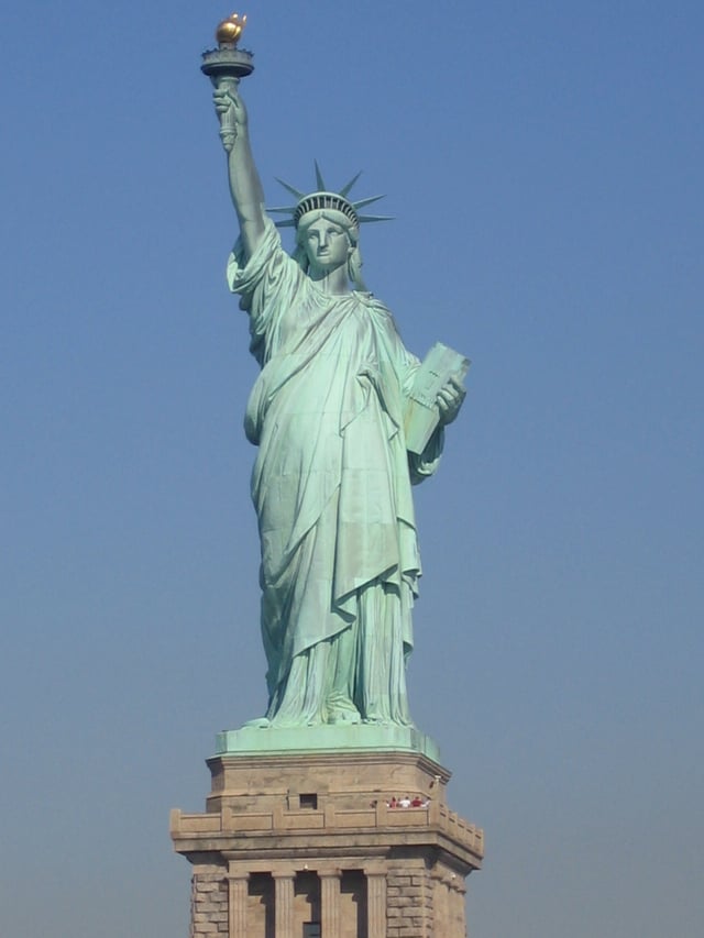 The Statue of Liberty is a gift from the French people to the American people in memory of the Declaration of Independence.