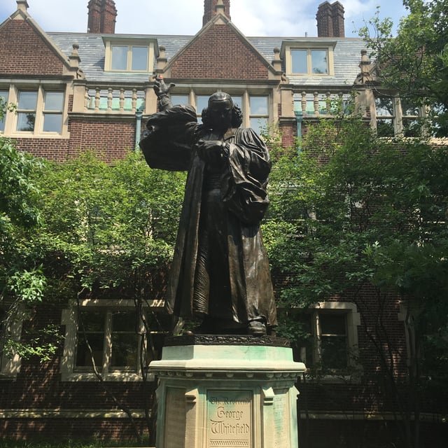 Statue of the Reverend George Whitefield at the University of Pennsylvania