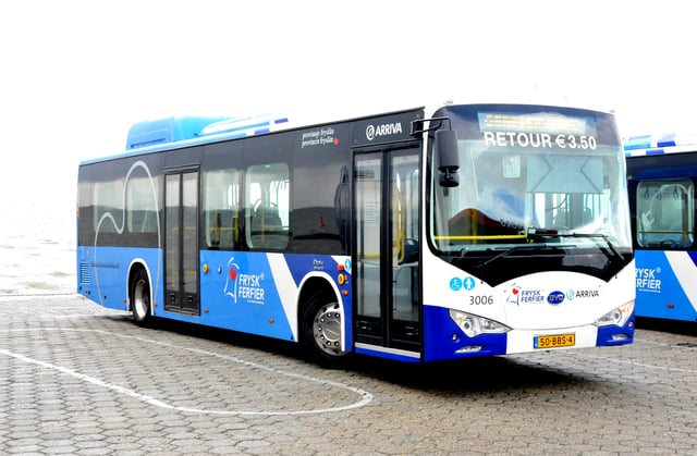 Battery electric bus by BYD in the Netherlands