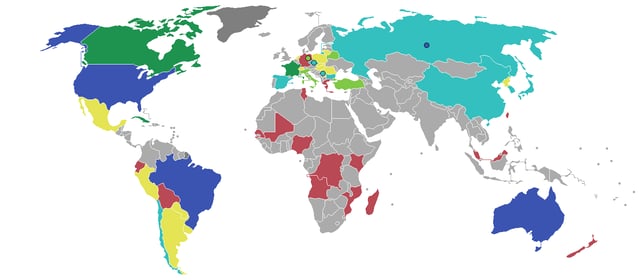 Map of countries' best results