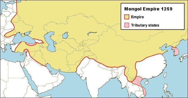 The Mongol Empire during the reign of Möngke Khan (r.1251–59)