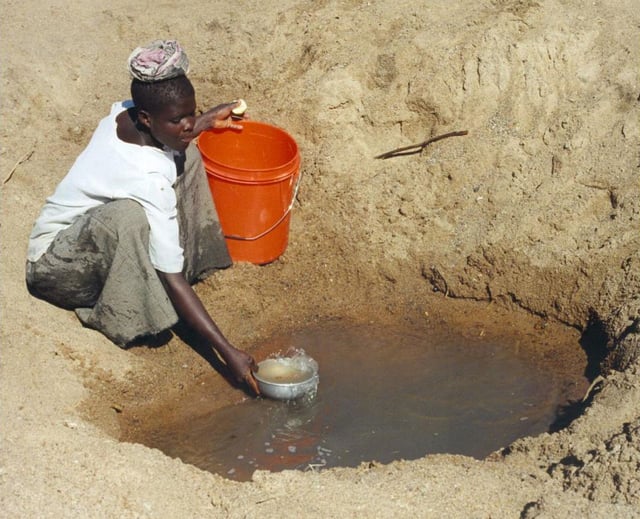 Only 61% of people in Sub-Saharan Africa have improved drinking water.