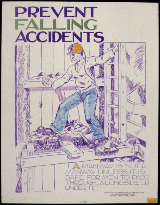 Workplace safety campaigns attempt to reduce injuries from falling.