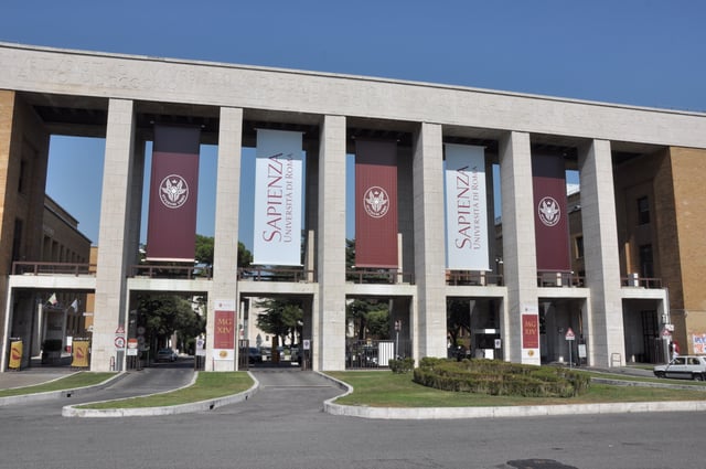 The Sapienza University of Rome founded in 1303