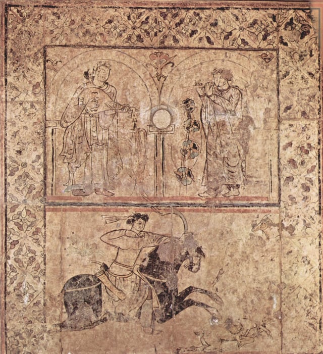 Umayyad fresco from Qasr al-Hayr al-Gharbî, built in the early 7th century