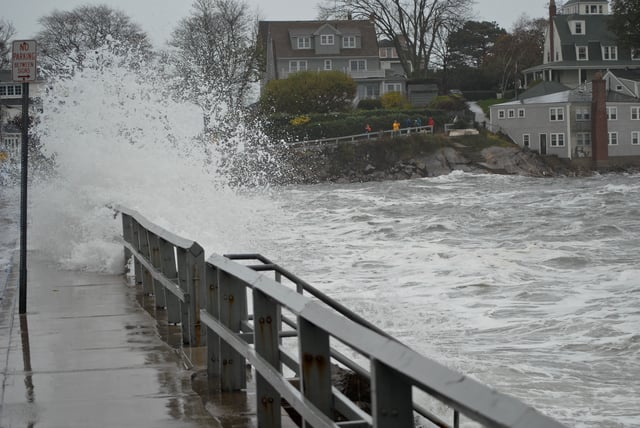 Flooding in Marblehead, Massachusetts, caused by Hurricane Sandy on October 29.