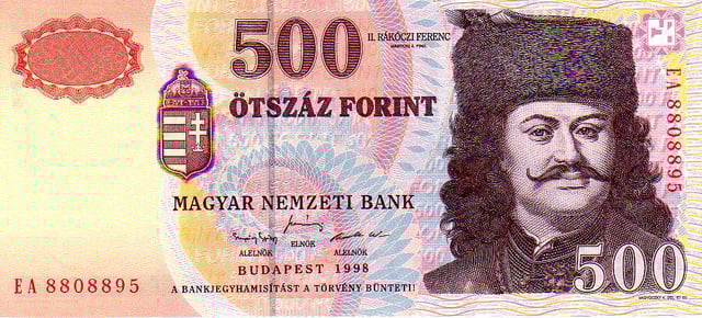 Rákóczi on the 500 Ft banknote