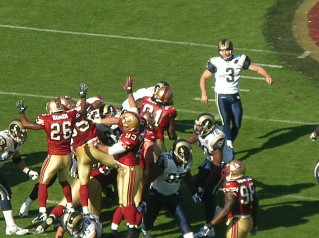 Brown kicks a field goal during a game against the San Francisco 49ers on November 16, 2008.