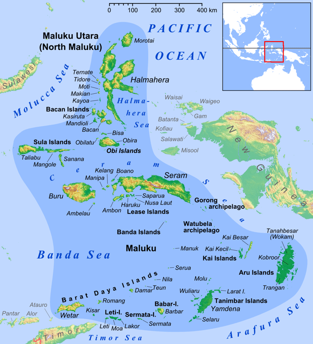 Maluku as the south part of the Maluku Islands