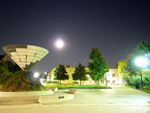 The Martin Luther King Commons at night