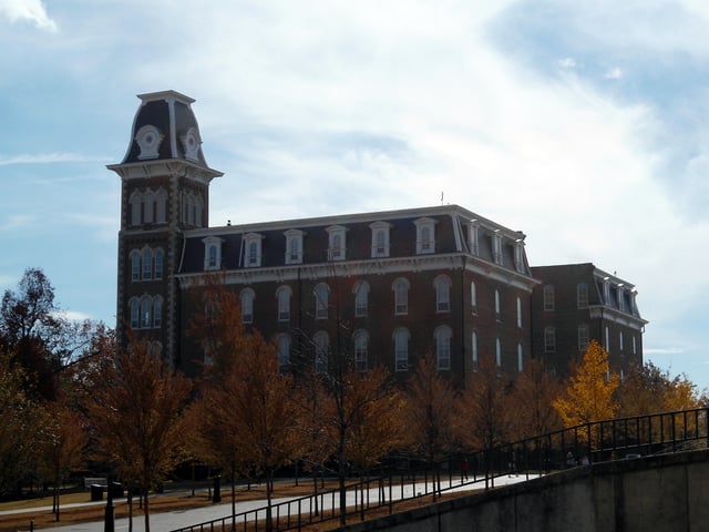 Old Main is the most recognizable image of the University of Arkansas and focal point of the University of Arkansas Campus Historic District.