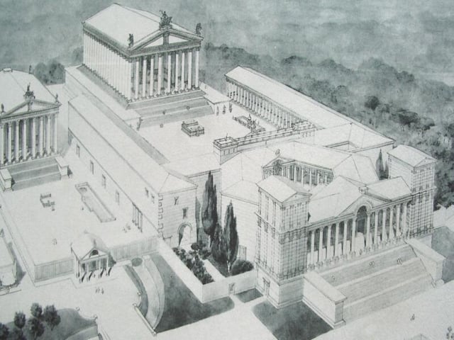 The layout of ancient Baalbek including the temple