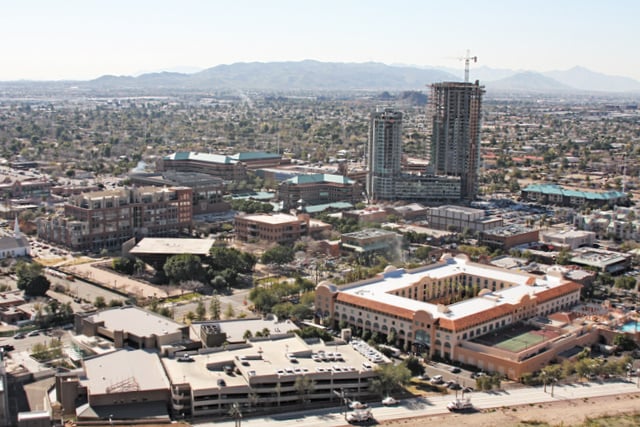 Downtown Tempe from Hayden Butte.