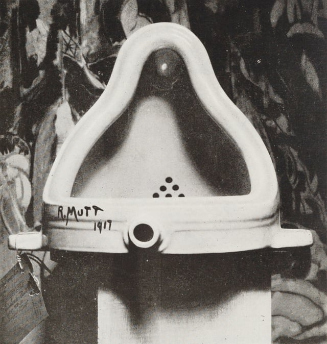 Example of the Dada aesthetic, Marcel Duchamp's Fountain 1917