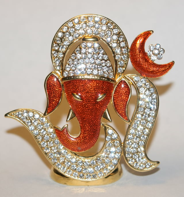 The Hindu deity Ganesha is sometimes linked to the symbol Om.