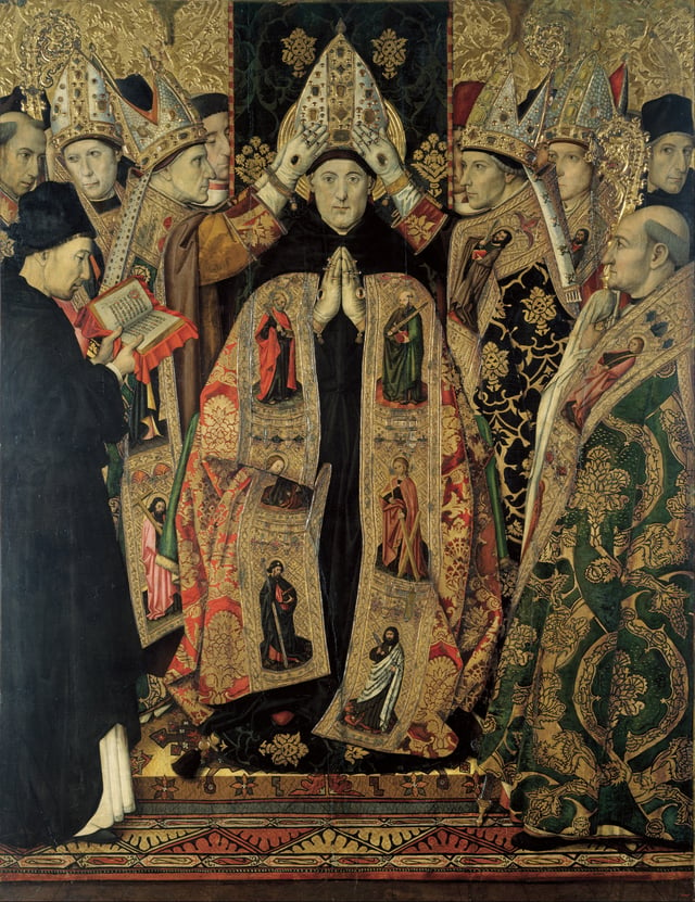 The Consecration of Saint Augustine by Jaume Huguet