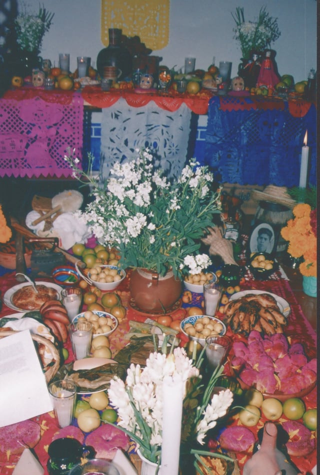 Day of the Dead altar in the Sierra Mixteca