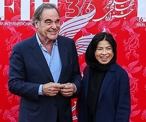Oliver Stone and his wife in Tehran. 2018 Fajr International Film Festival