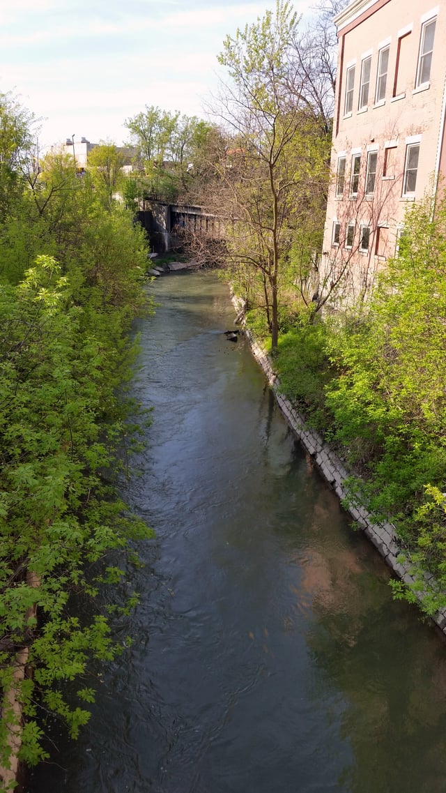 Onondaga Creek as it flows near Armory Square