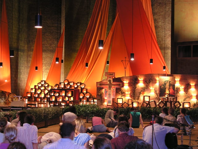 Ecumenical worship service at the monastery of Taizé in France