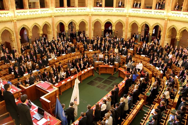 United Nations conference in the assembly hall of House of Magnates in the Hungarian Parliament