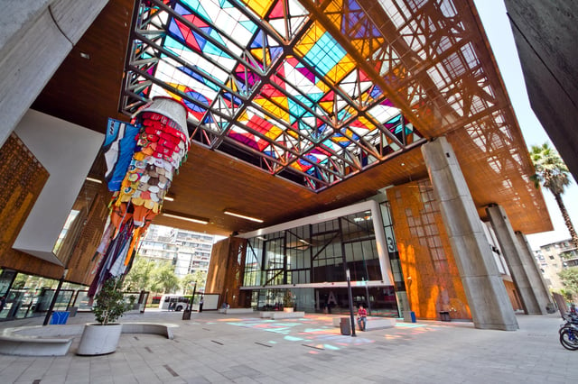 Interior from Gabriela Mistral Cultural Center.