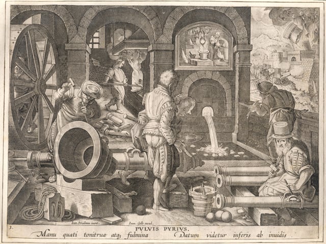 The invention of gunpowder, anonymous maker, Museum Plantin-Moretus (PK.OPB.0168.004)