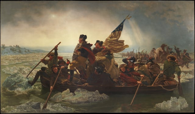 Washington Crossing the Delaware , December 25, 1776, by Emanuel Leutze, 1851