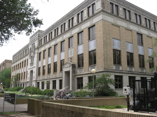 The Michel T. Halbouty Geosciences Building houses the Department of Geology and Geophysics.