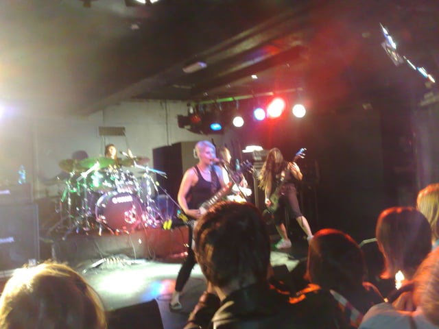 All-female heavy metal band Kittie performing in 2008