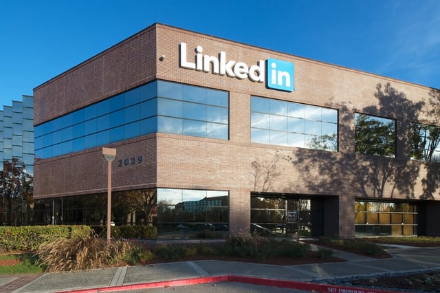 Former LinkedIn headquarters on Stierlin Court in Mountain View, California