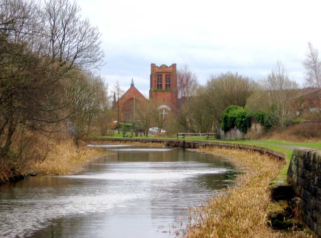 Ruchill Church, seen from the Forth and Clyde Canal