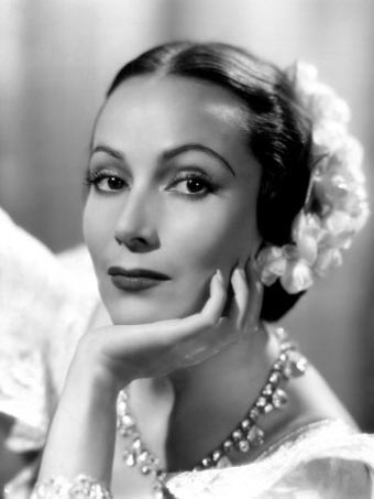 Actress Dolores del Río, Hollywood star in the 1920s and 1930s and prominent figure of the Golden Age of Mexican cinema in the 1940s and 1950s