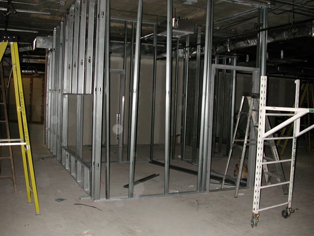 Light-gauge metal stud framing