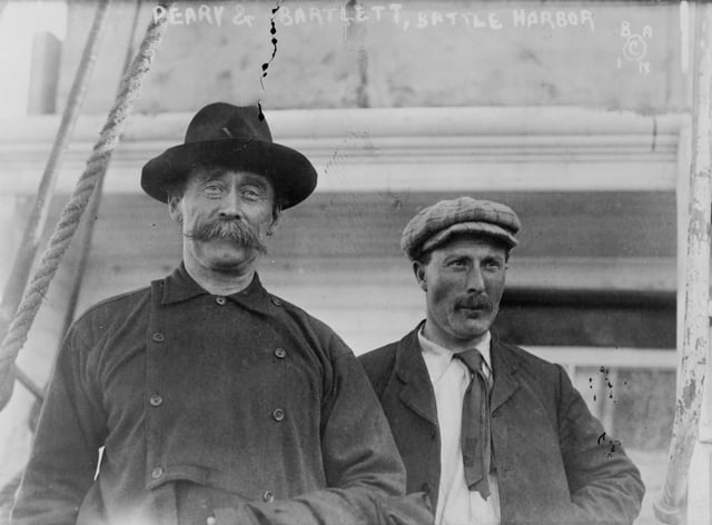 Peary and Robert Bartlett at Battle Harbour in 1909