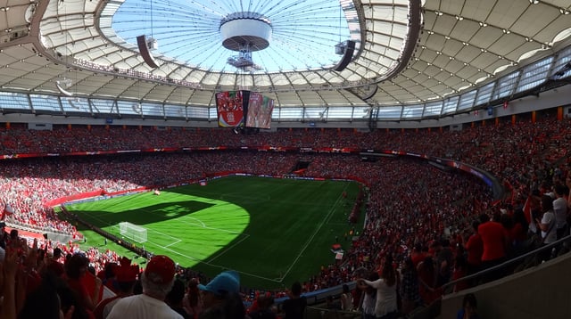 The BC Place in Vancouver hosting a 2015 Women's World Cup match