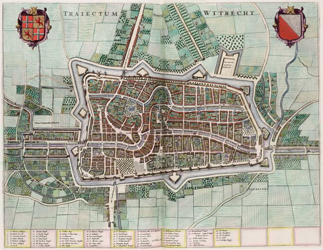Willem Blaeu's 1652 map of Utrecht