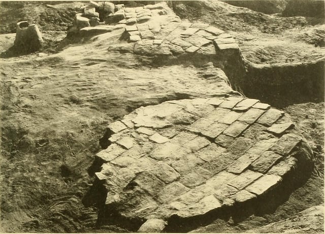 Circular groups of bricks excavated in 1900