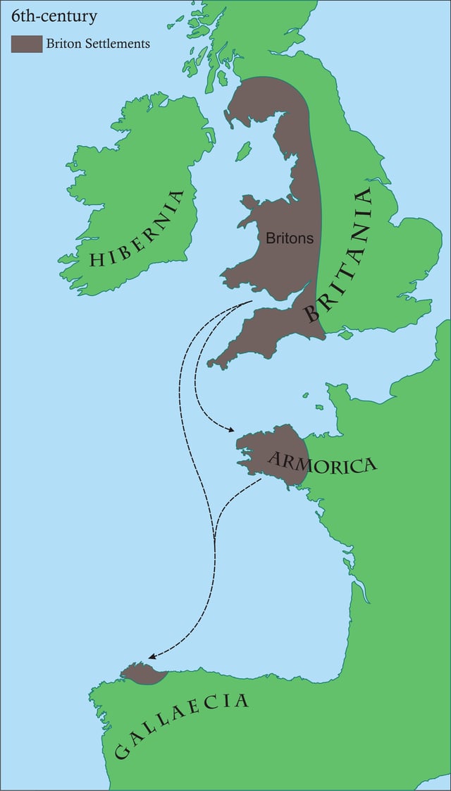 The Brythonic community around the 6th century. The sea was a communication medium rather than a barrier.