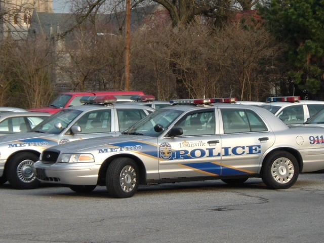 A Louisville Metro Police cruiser