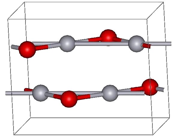Montroydite structure (red atoms are oxygens)